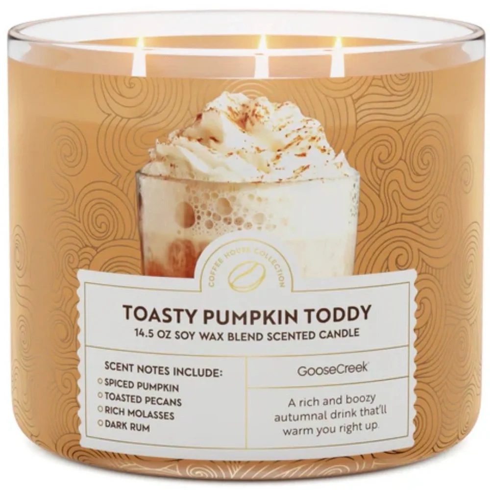NWT Goose Creek Toasty Pumpkin Toddy 3-Wick Candle